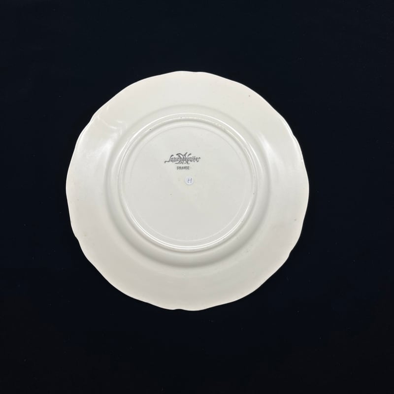 Sarreguemines サルグミンヌ 花リムゴールドプレート【H】 | pétillante