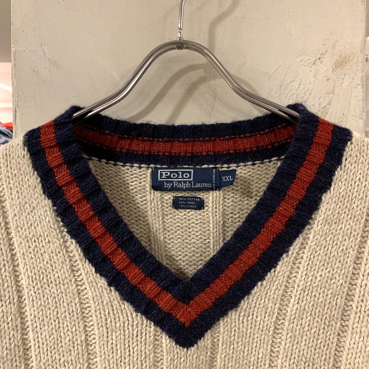 90s POLO by Ralph Lauren チルデンニット ラルフローレン XXL (S