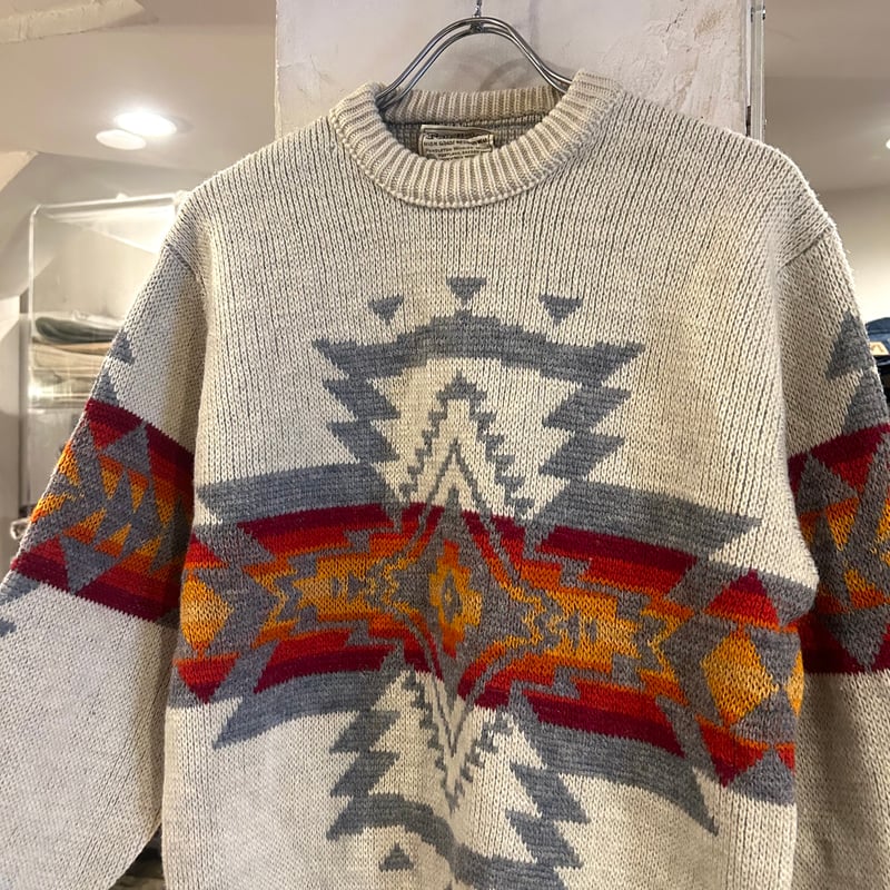 70s Pendleton ネイティブ柄ニット ペンドルトン WOOL 100％ Size L