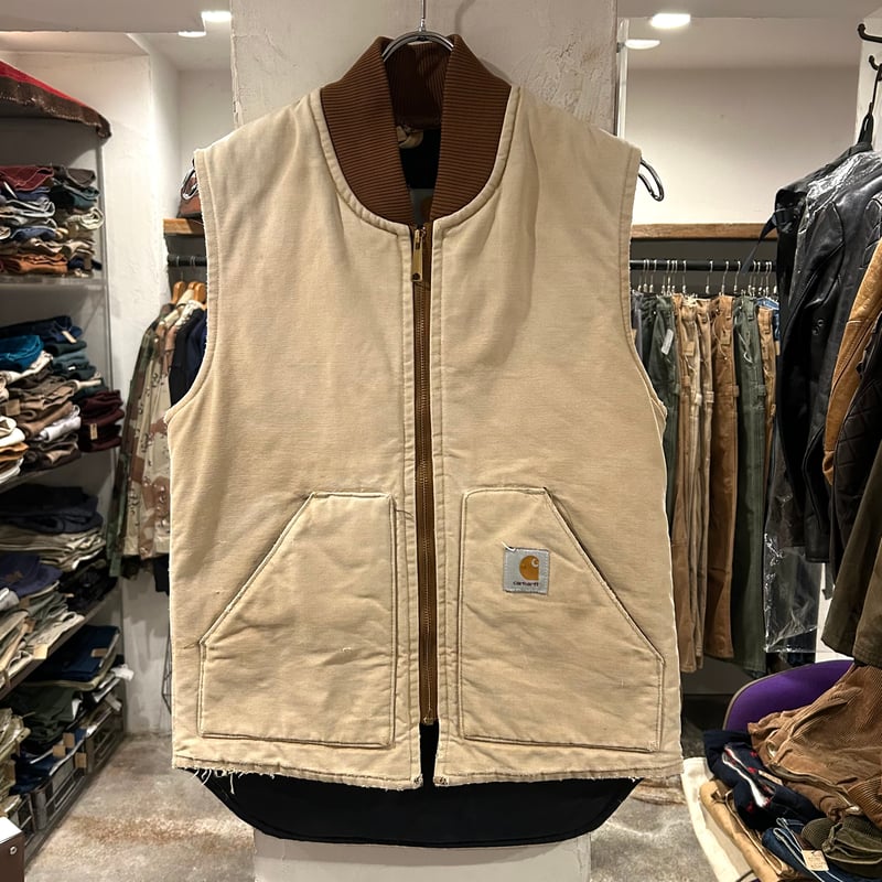 carhartt ダックベスト カーハート ブラウン フェード 雰囲気系 (S3790