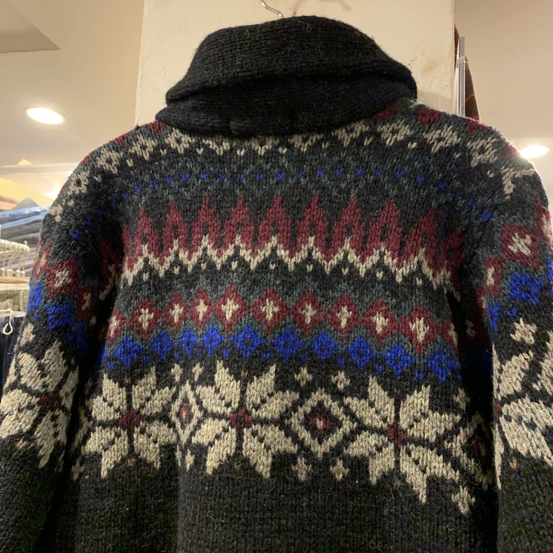 POLO by Ralph Lauren ショールカラーニット ラルフローレン 雪柄 HAND