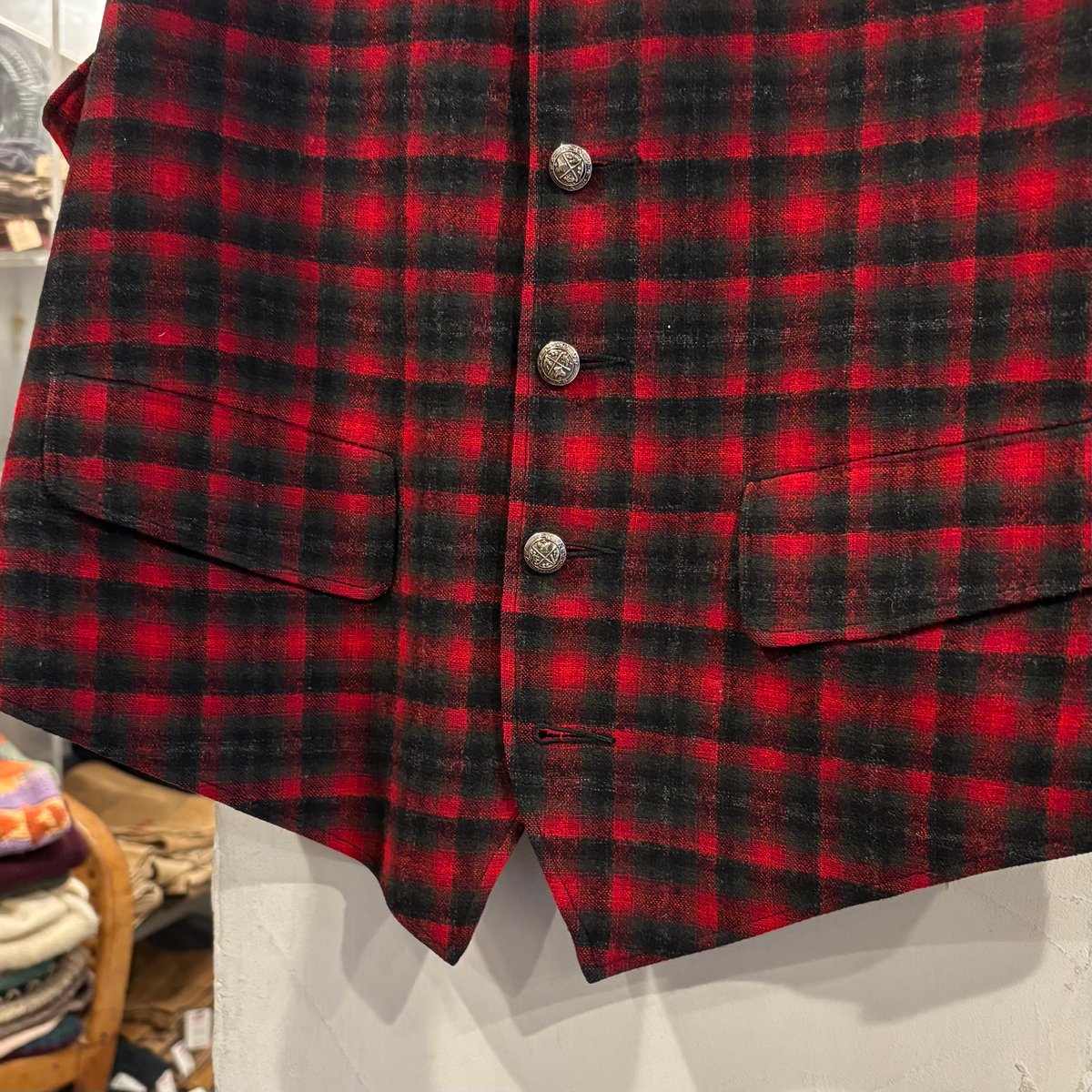 40s PENDLETON Wool Vest USA製 チェック柄 ウールベスト ペンドル