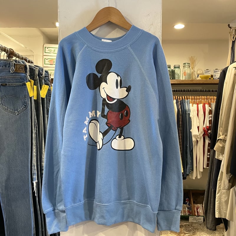 Disney CASUALS ミッキーマウス スウェット ラグランスリーブ 80s