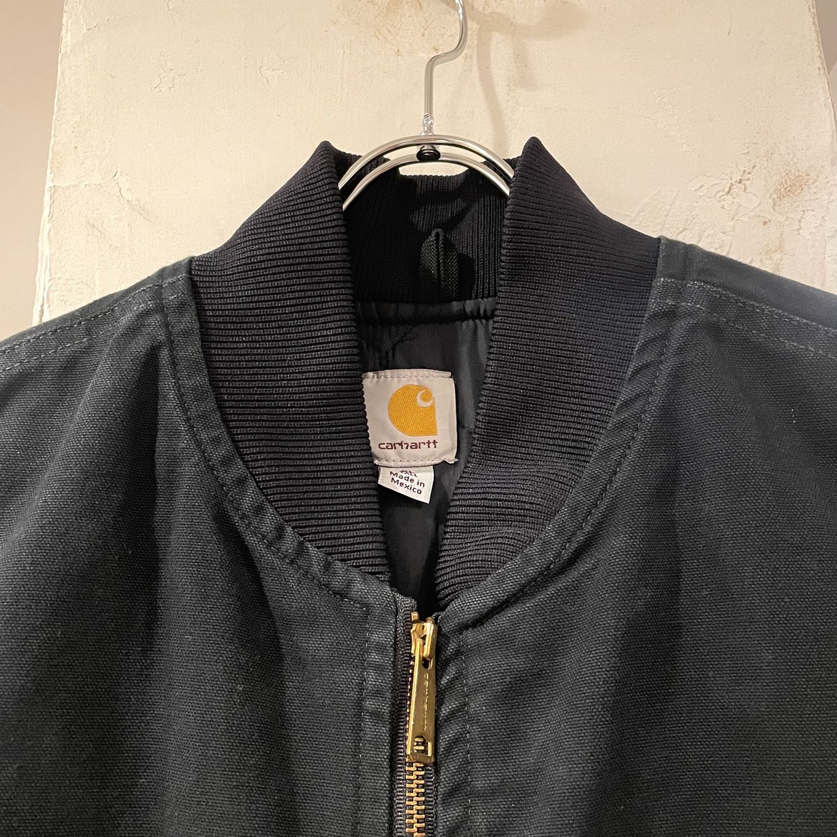Carhartt ダック地 ベスト ブラック カーハート ダック XL TALLサイズ