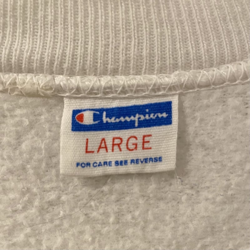 Champion ヴィンテージスウェット 染み込みプリント バータグ USA製