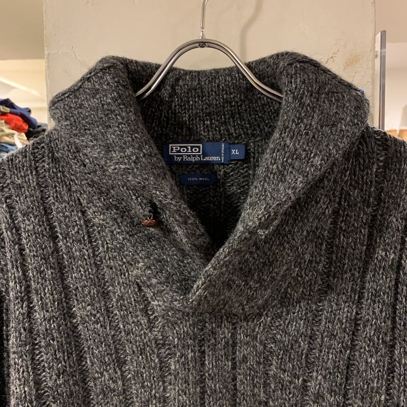 POLO by Ralph Lauren ショールカラーニット ラルフローレン WOOL 10