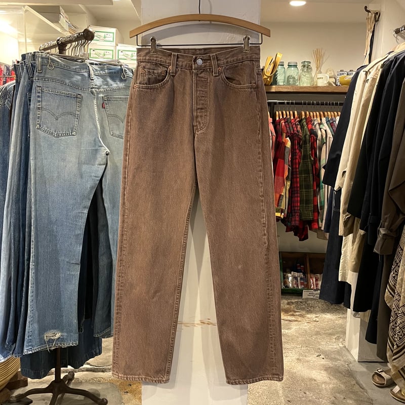Levi's 501 90年代 リーバイス 先染め カラーデニム ブラウン USA製