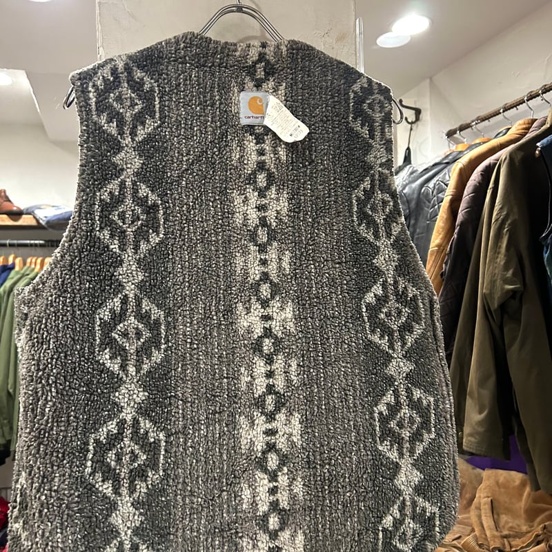 carhartt ダックベスト カーハート ブラウン フェード 雰囲気系 ボア