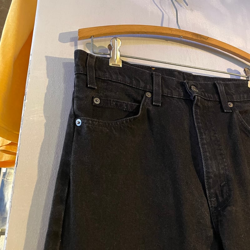 90s Levi's 505 ブラックデニム パンツ 32×32 USA製 オレンジタブ リー