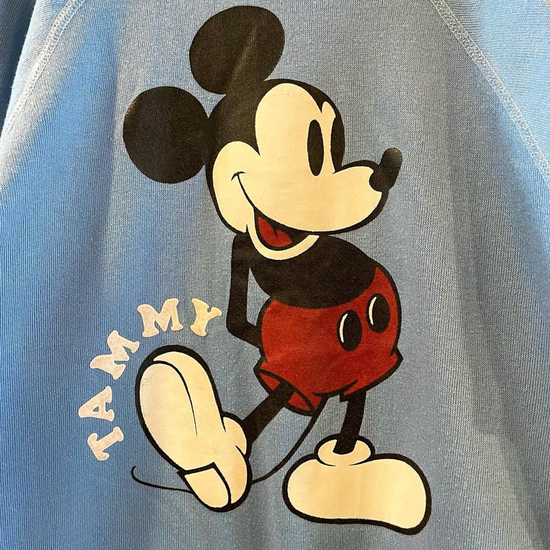 Disney CASUALS ミッキーマウス スウェット ラグランスリーブ 80s