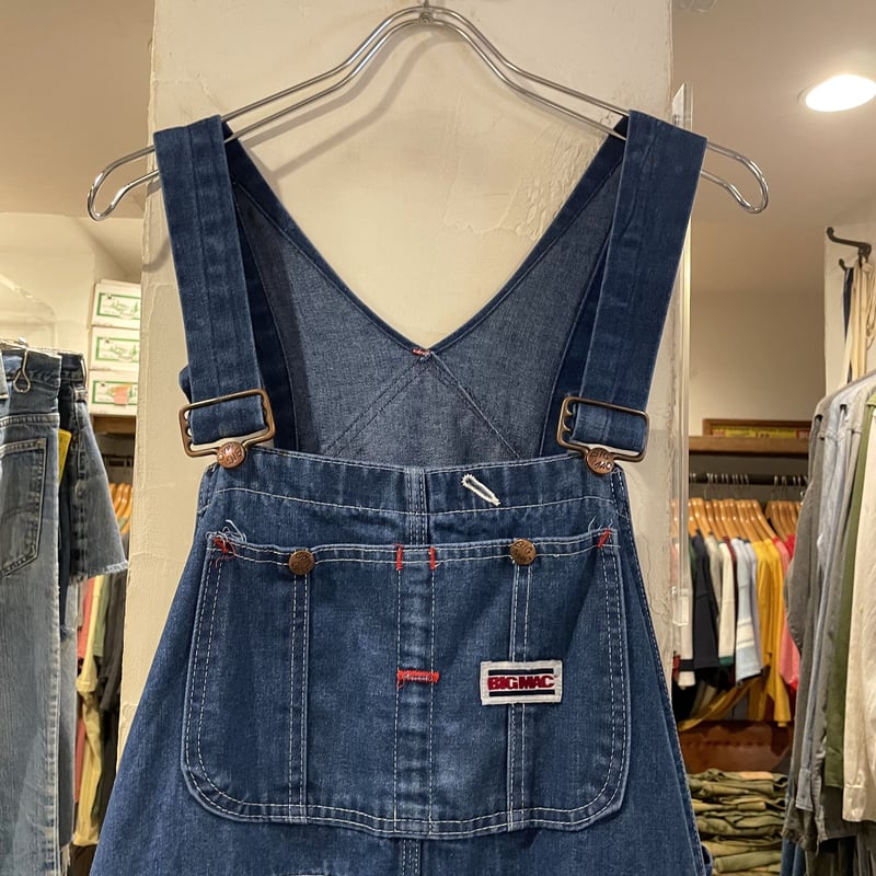 80s BIG MAC デニムオーバーオール Square Bak USA製 80年代 (S1