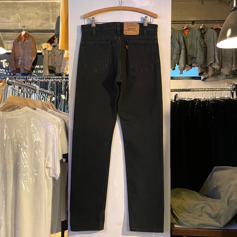 90s Levi's 505 ブラックデニム パンツ 32×32 USA製 オレンジタブ リー