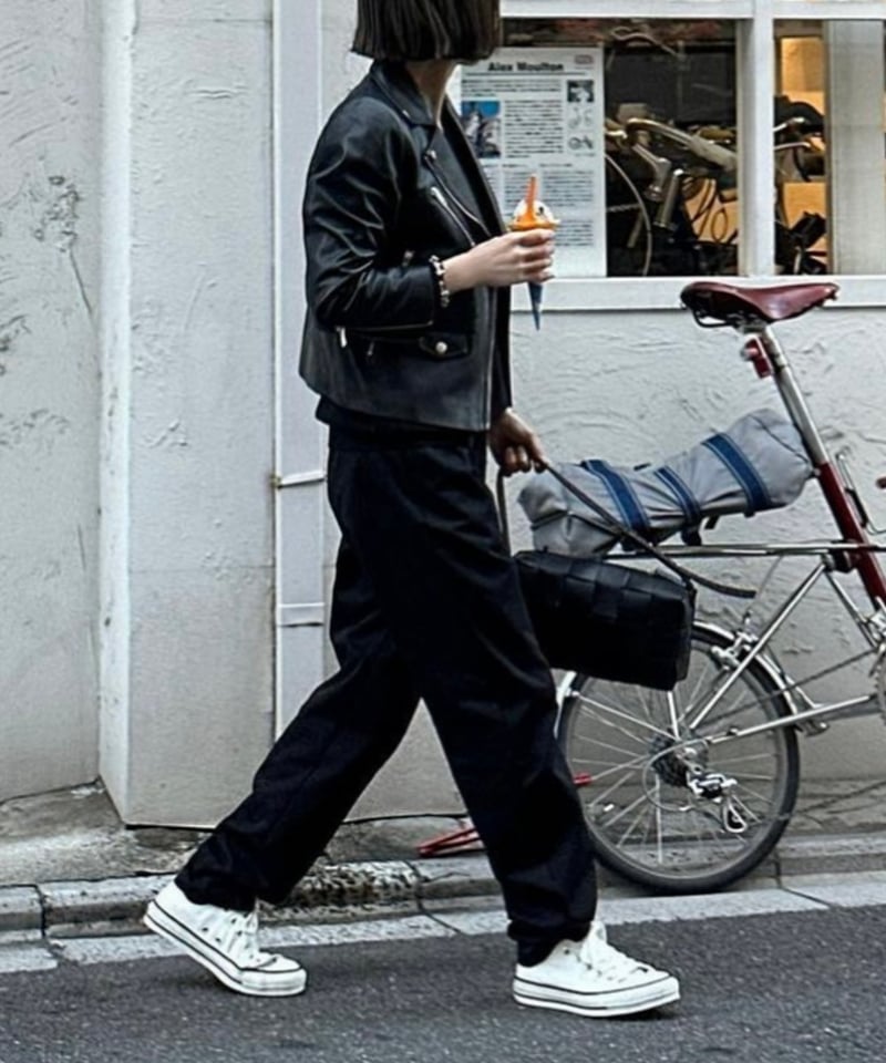 ok.soon×dickies 2tuck tapered chino pants (blac