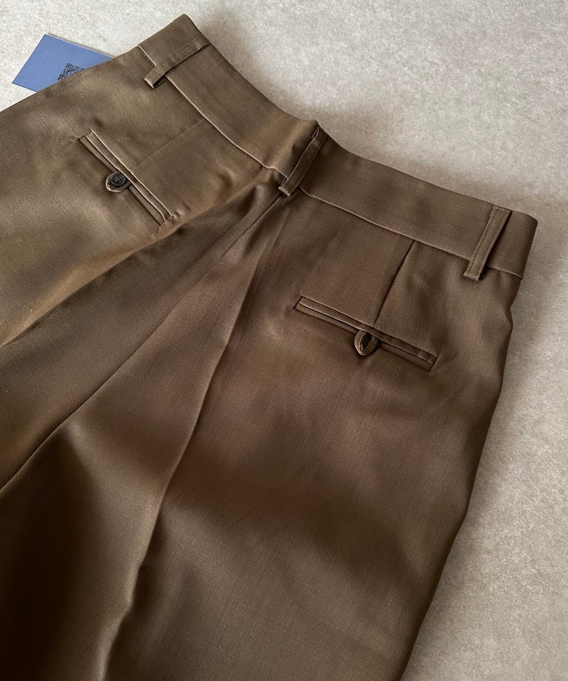 1tuck casual slacks khaki | ok.soon