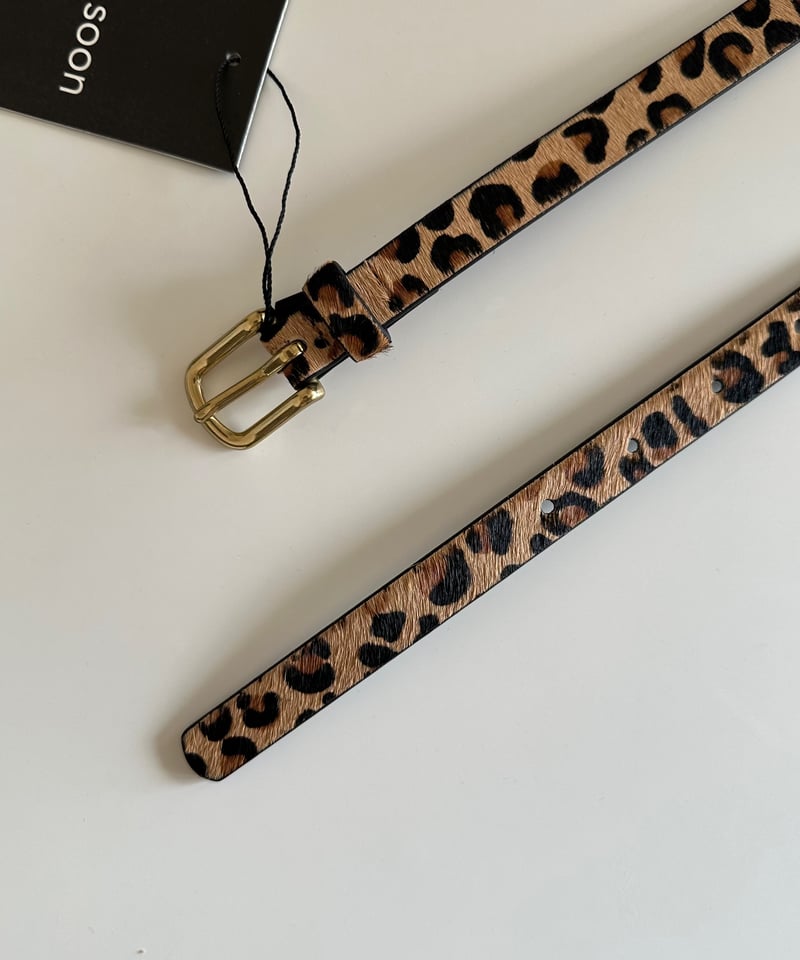 leopard leather belt | ok.soon