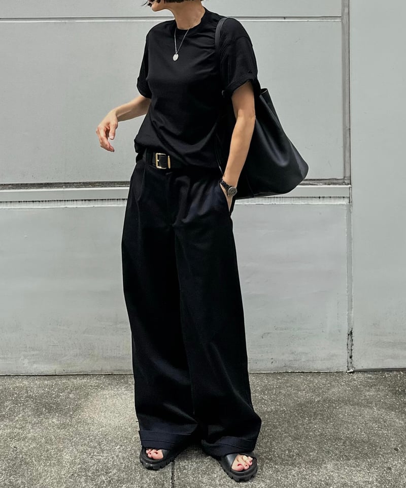 ok.soon×dickies wide chino pants (black) | ok.soon