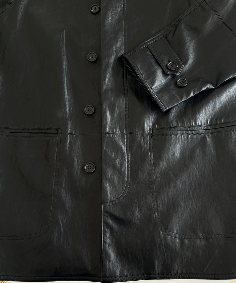 faux leather half coat | ok.soon