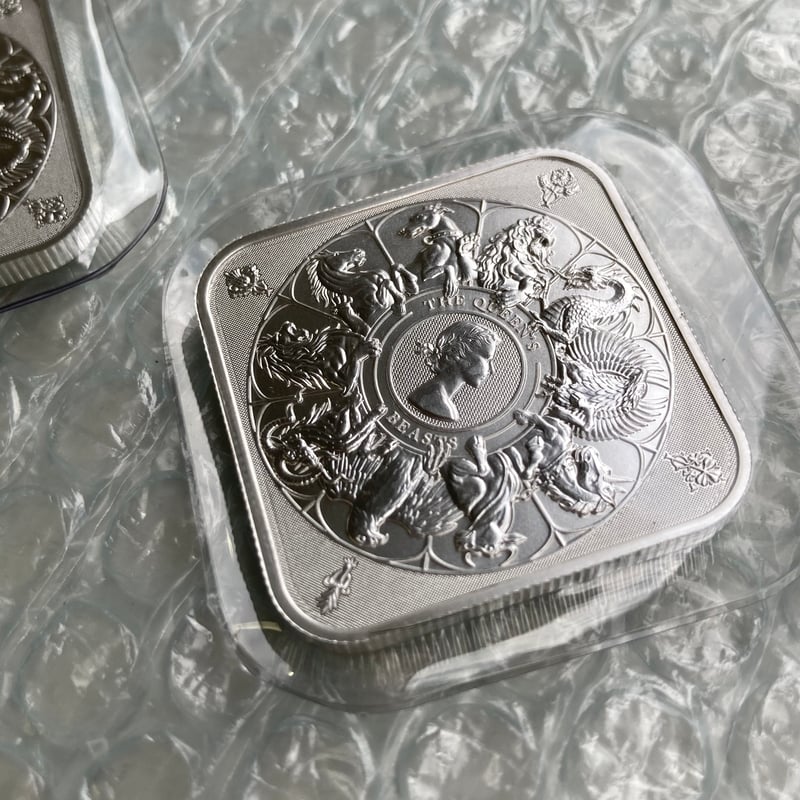 2枚セット】1オンス・シルバーバー クイーンズビースト コンプリーター