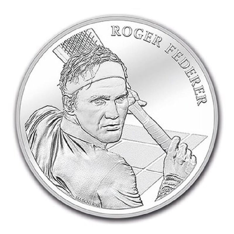 プルーフコイン版】ロジャーフェデラー 銀貨 シルバーコイン スイス