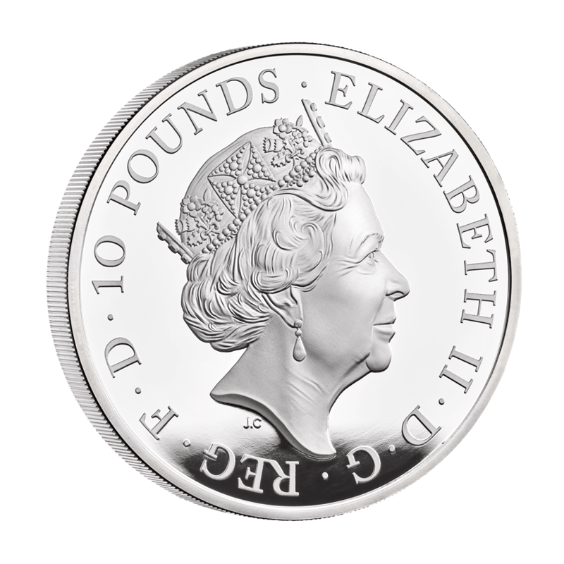 コンプリーター版 2021 クイーンズビースト 5オンス 10ポンド銀貨