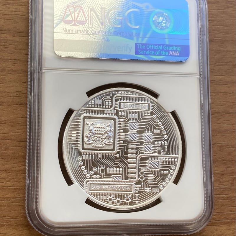 NGC鑑定PF69】 ビットコイン プルーフ版 チャド共和国 CFAフラン 1