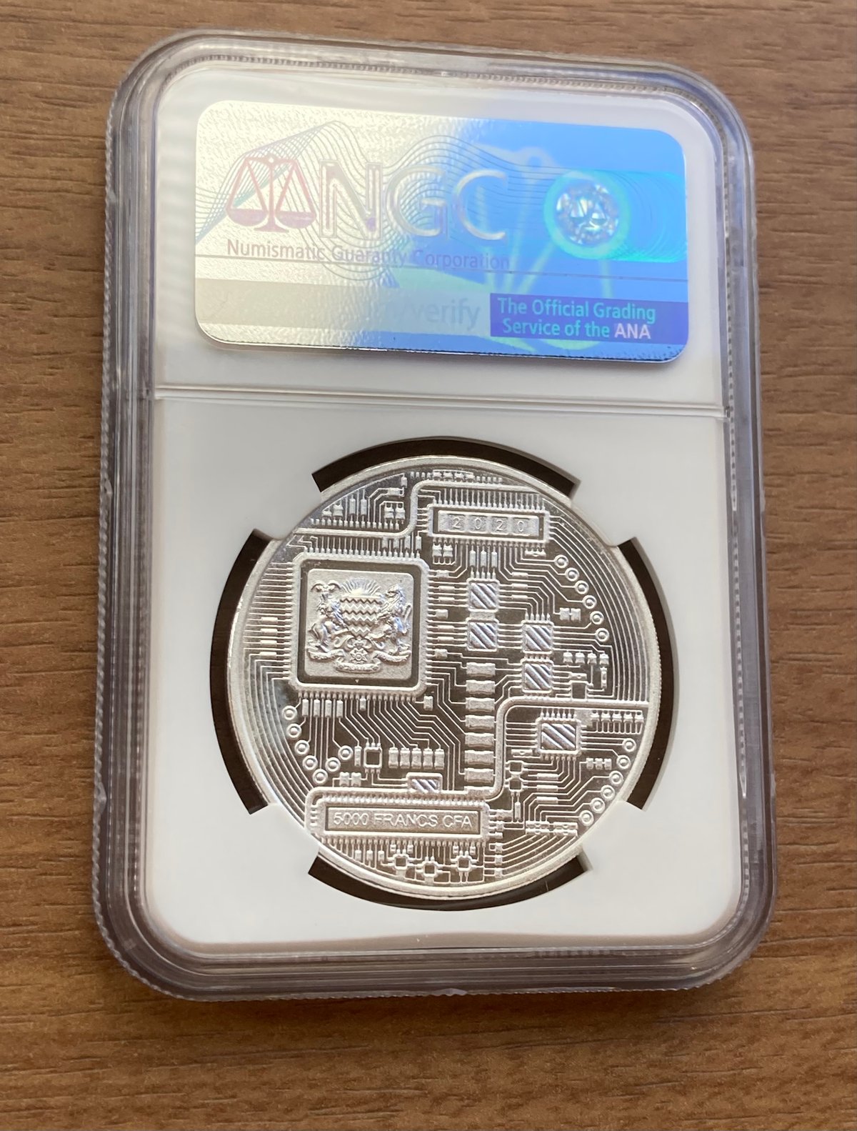 NGC鑑定PF69】 ビットコイン プルーフ版 チャド共和国 CFAフラン 1