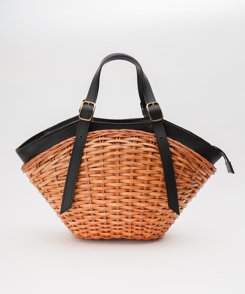 VIOLAd'ORO】スプリットラタンxレザートートバッグ＿250502007852 | E