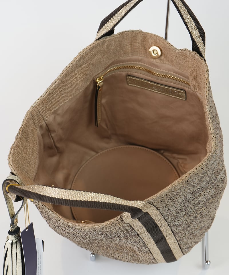 VIOLAd'ORO】SANDRO ラフィア テープハンドルトート_250301003460