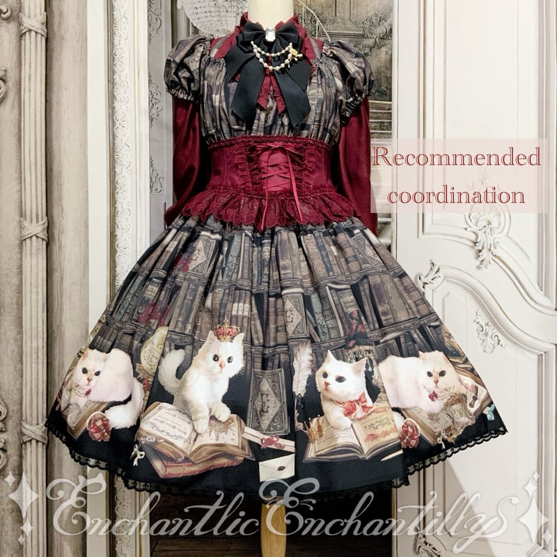 Queen Cat 〜秘密の書斎〜 ワンピース（黒） | Enchantlic Enchant