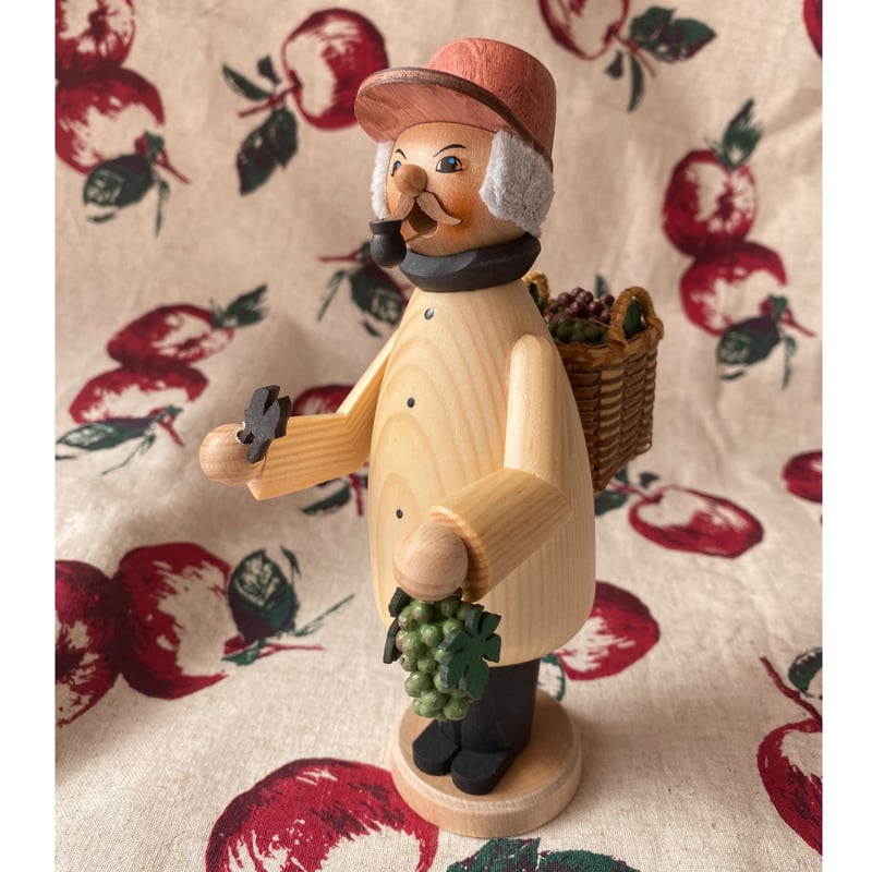 ぶどう狩り ドイツ クーネルト社 煙だし パイプ人形香炉 木製