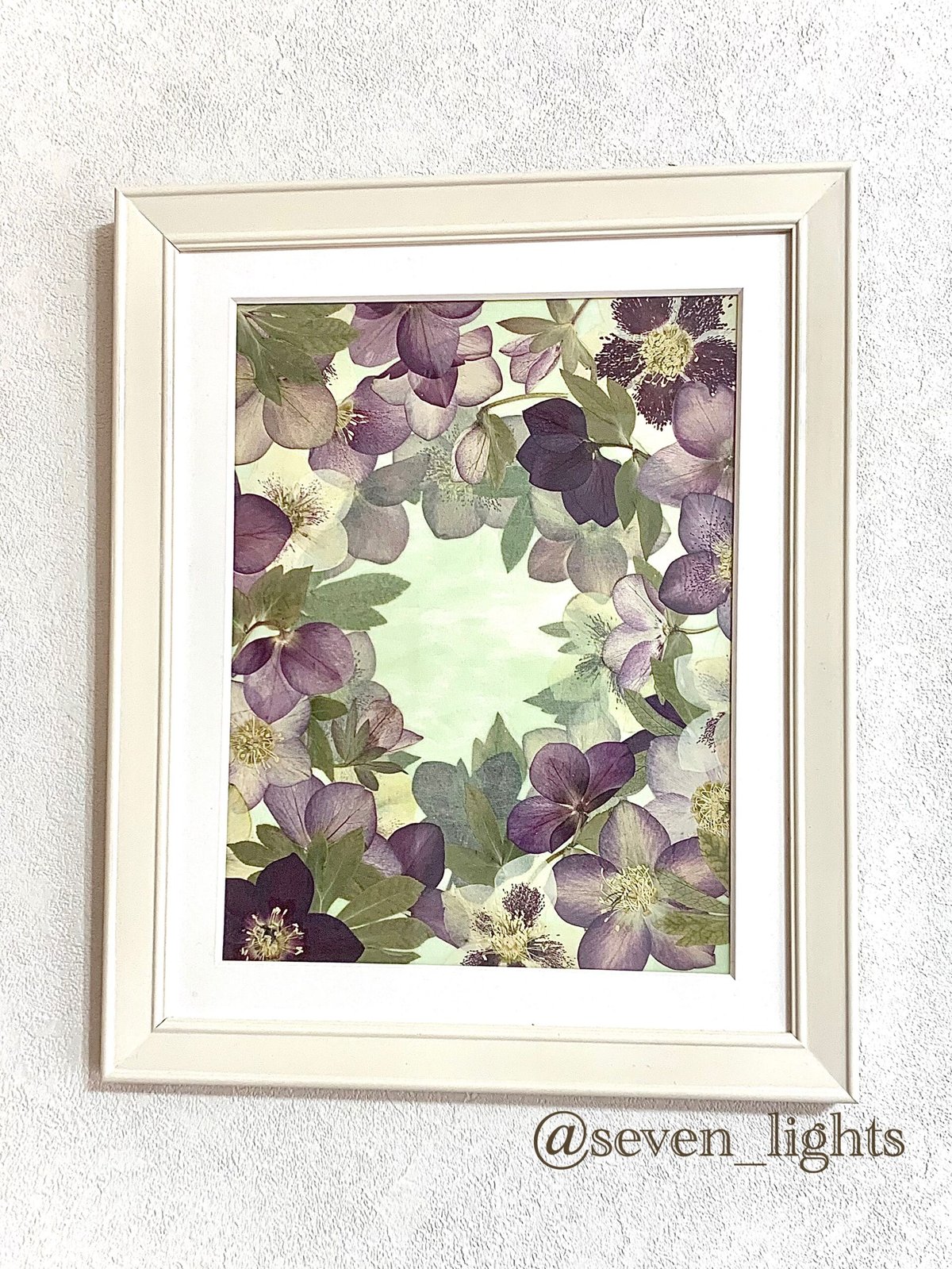 SAIKA 押し花アート インテリア M額 クリスマスローズのトンネル