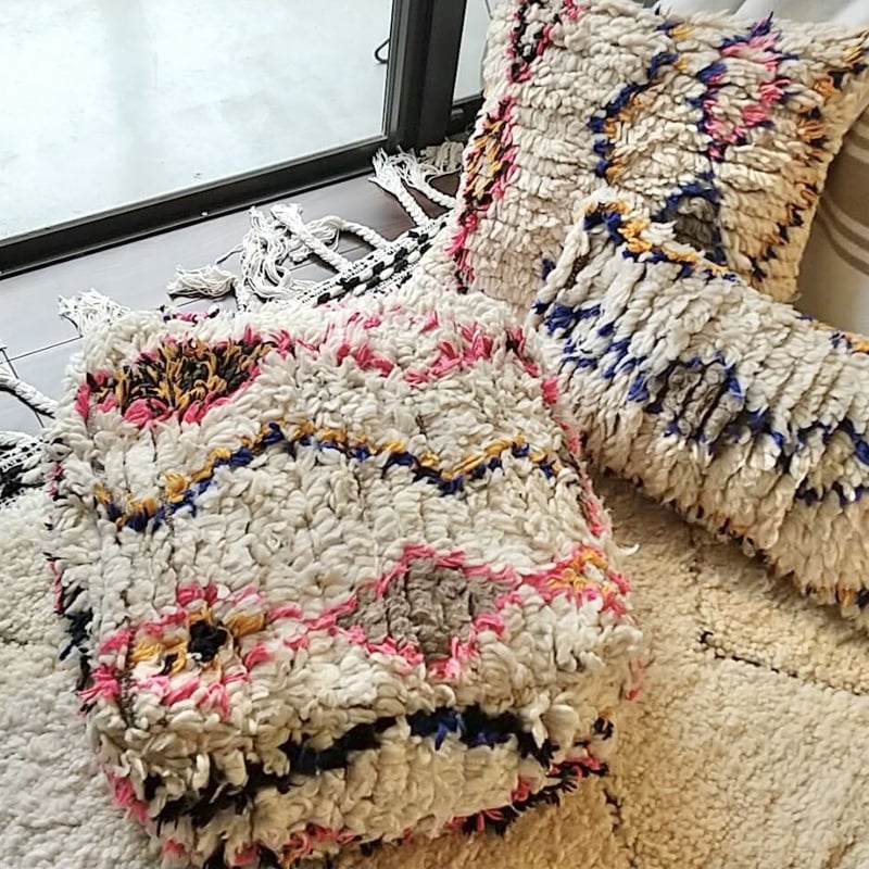 モロッコ プフ pouf アジラル オットマン クッション 2 | Boawid