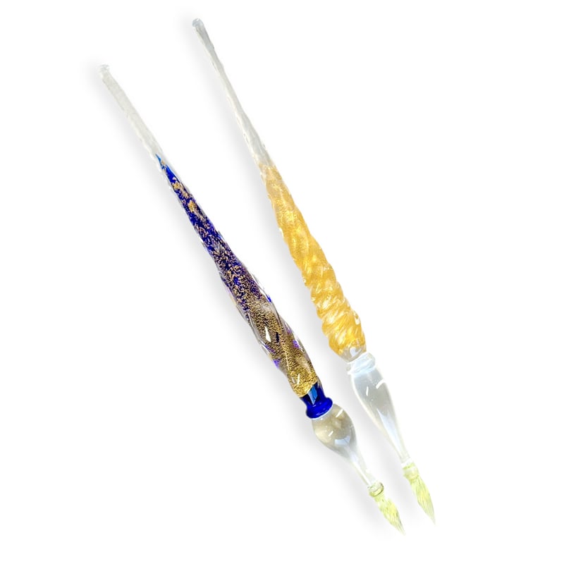 Gold Leaf Twist Glass Pen ムラーノガラスペン ヴェネチアングラス |