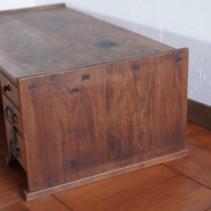 昭和のローテーブル 文机 机 引出し付き 書斎机 テーブル 昭和初期