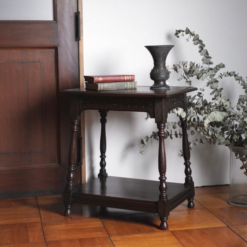 古いサイドテーブル 木製 テーブル 机 イギリス家具 古道具 古家具