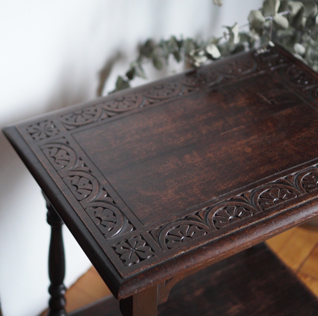 古いサイドテーブル 木製 テーブル 机 イギリス家具 古道具 古家具