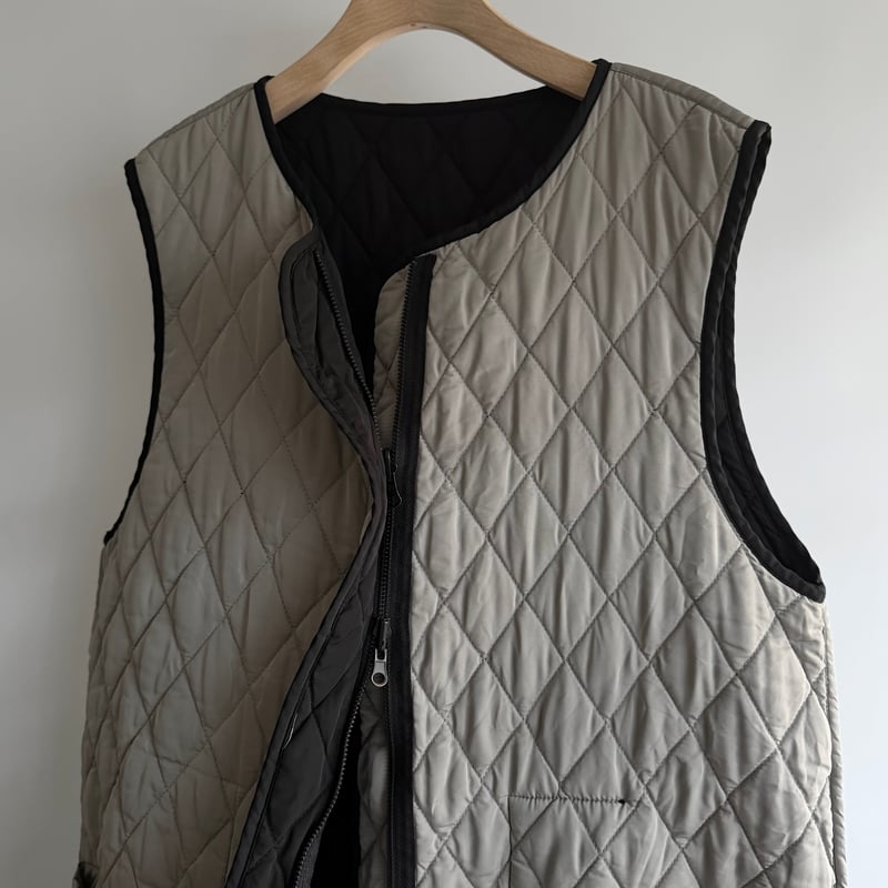 Reversible quilted vest | and C
