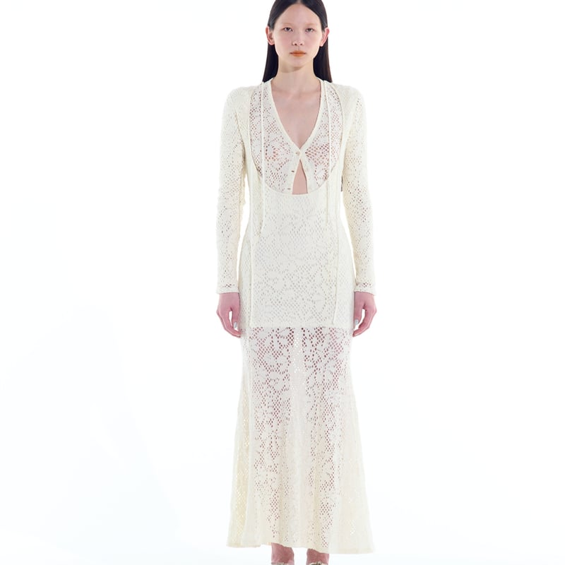 flower wool cardigan | ERiKOKATORi