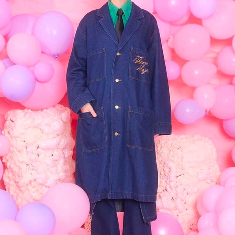 THOMAS MAGPIE デニムロングコート navy | grasol Nagasaki