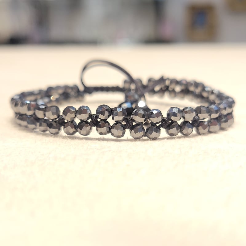 蓮花戯水　組紐　黒色　1本 京くみひも 小田巻ブレスレット 黒 昇苑くみひも【京都】【組紐