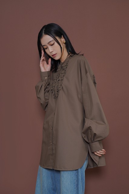 CYAN TOKYO 2ラインフリルオーバーシャツ（507402) | diamondrouge