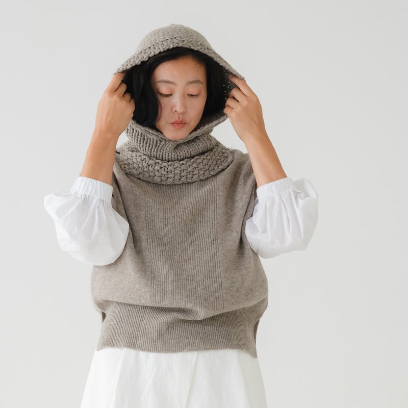 CA & Co. カシミヤ ネックウォーマー グレー