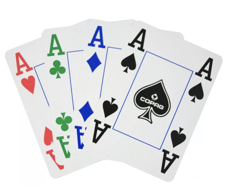 COPAG社 4色ジャンボインデックス トランプ(青) | りば工房｜ボード
