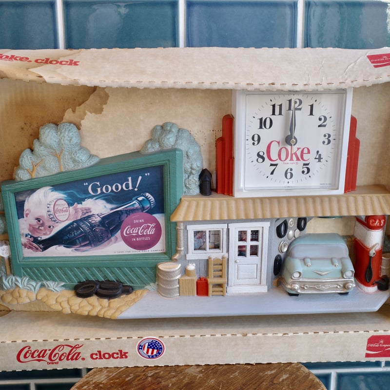 デッドストック 90's Coca Cola コカコーラ 時計 壁掛け 動作OK | Col