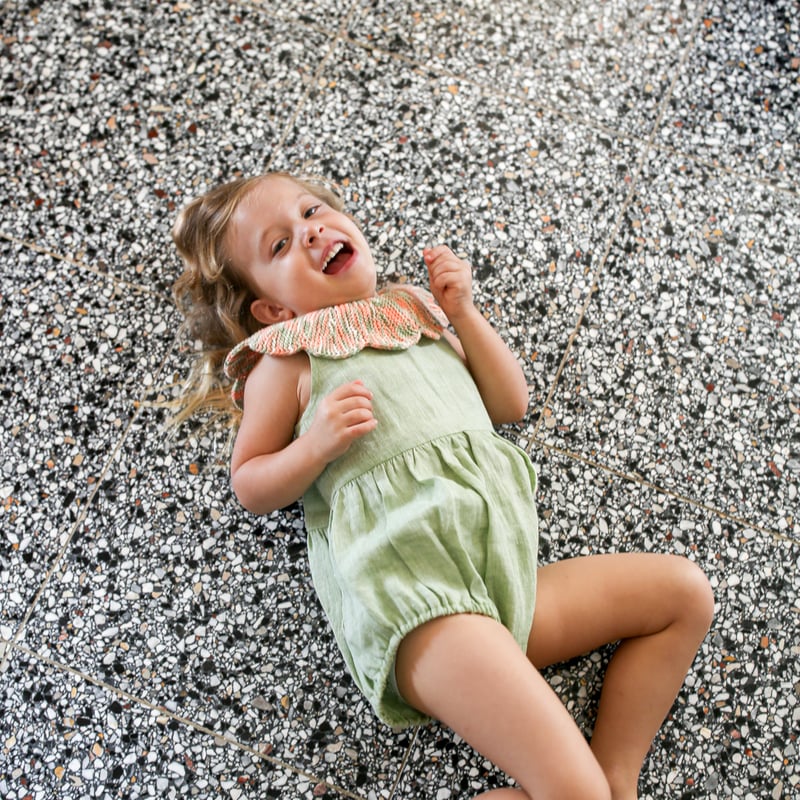 kalinka / Cordelia Romper - Lime Stripe | calme