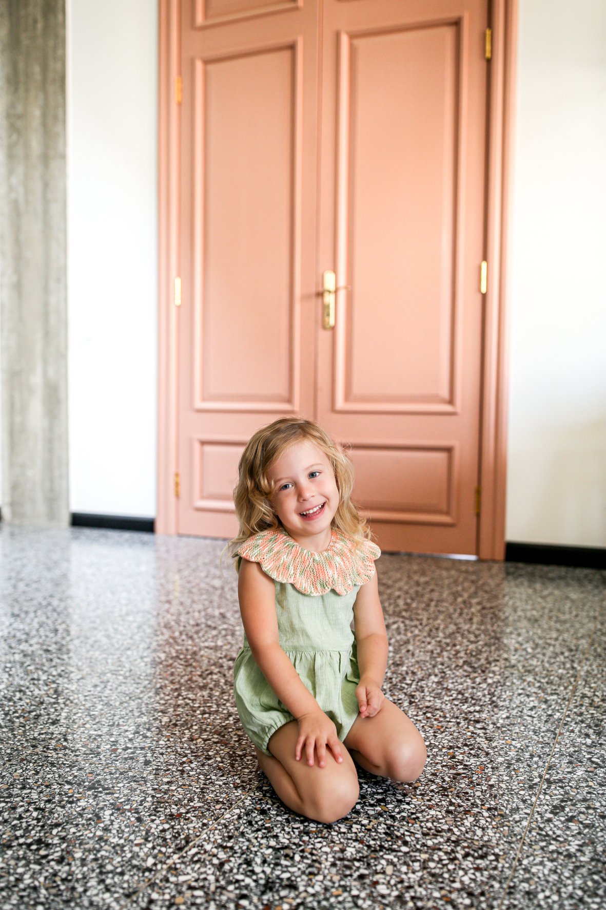 kalinka / Cordelia Romper - Lime Stripe | calme