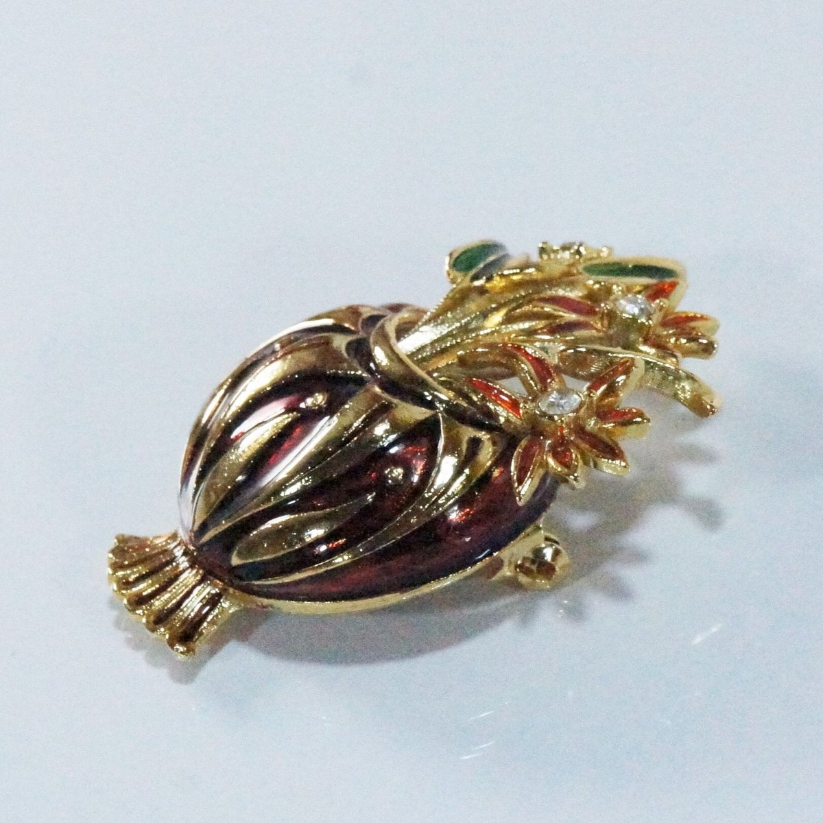 ラインストーン ブローチ フラワーベース SPHINX スフィンクス