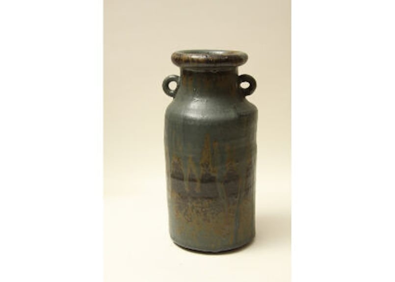 昭和レトロ/背戸窯/釥/加藤 釥/花入れ/織部焼/瀬戸/壺/花瓶