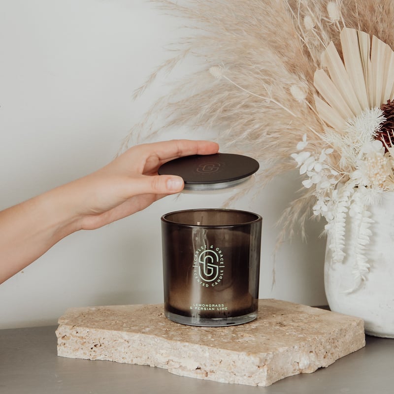 Scarlet & Grace】SCSI0307 グラス入りソイキャンドル ダブルウィック/