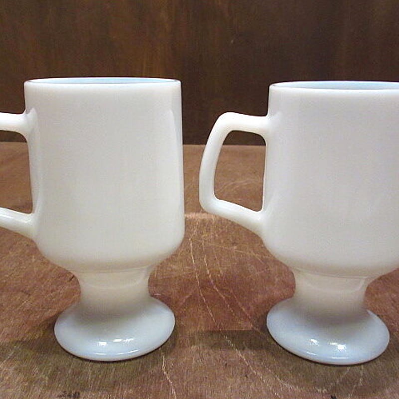 バーガーキング2個セット ステッカー付き フェデラル ミルクガラス